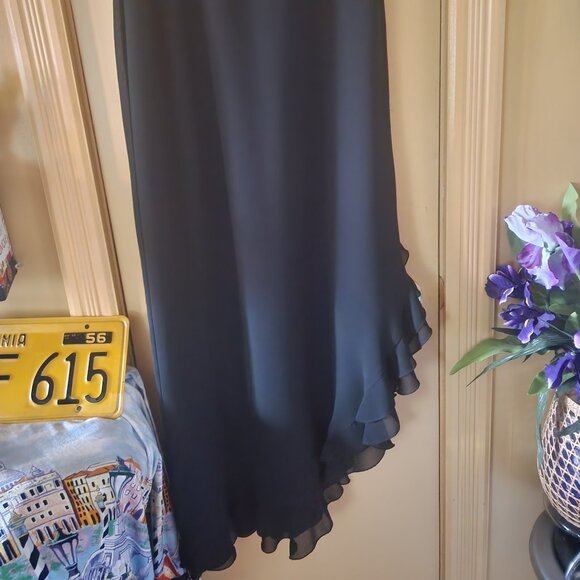 Ruffles, ruffles - chic maxi skirt from JSCollections Sz 10 Black - Picture 1 of 5